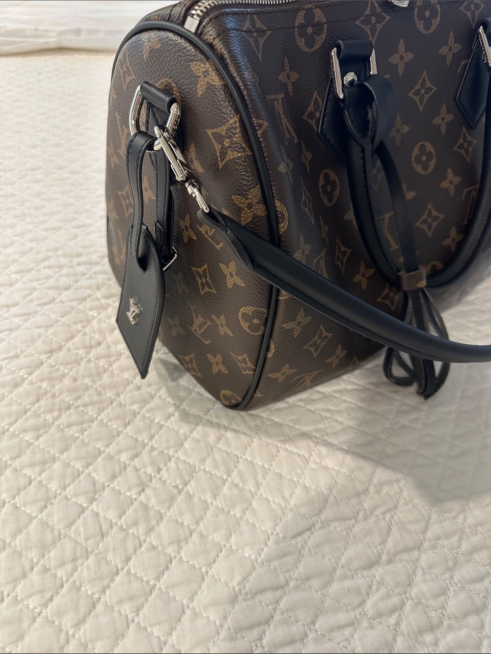 Monogram Canvas Satchel with Black Trim - Picture 2 of 7